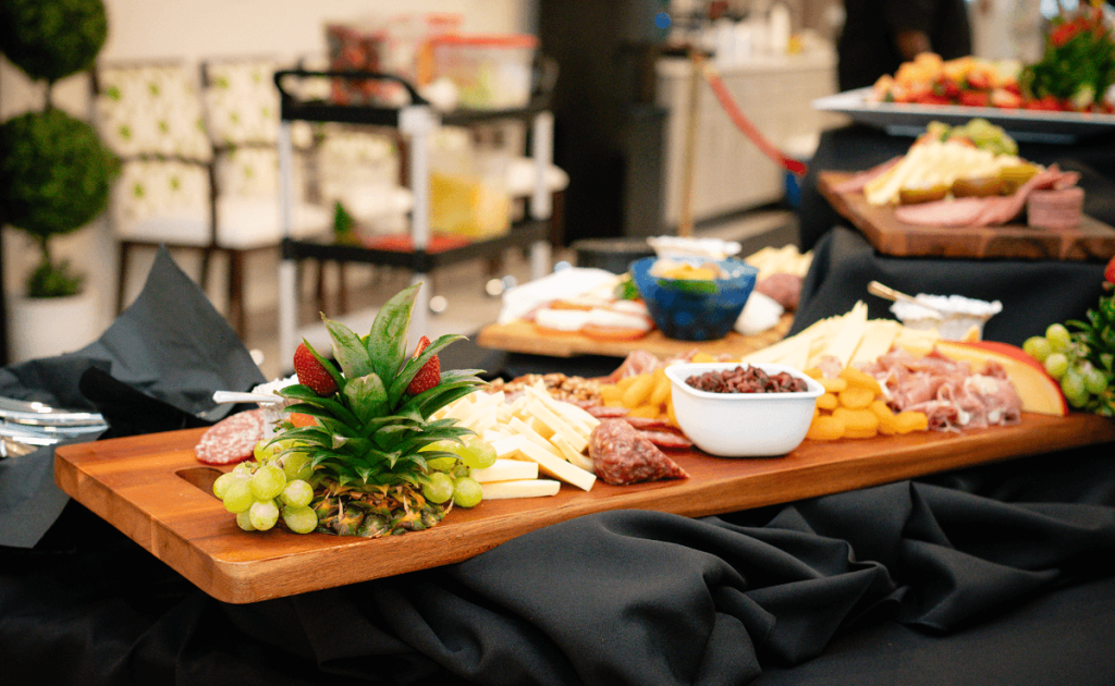 charcuterie board at the grand opening of the hearthstone at nona lakes