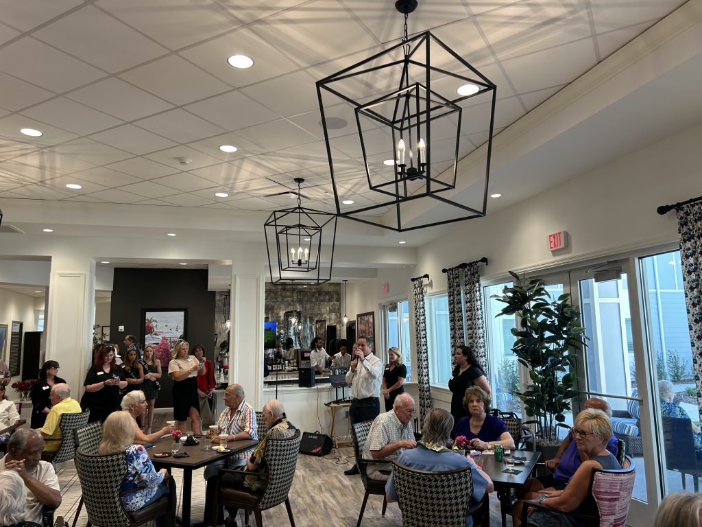 Grand Opening attendees enjoy the HearthStone at Leesburg