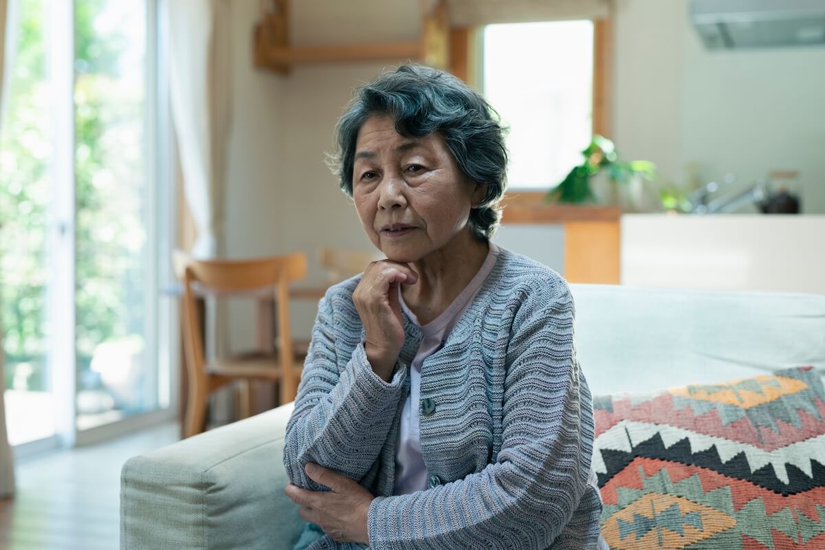 Woman Thinking at Home